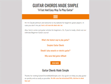 Tablet Screenshot of guitarchordsmadesimple.com